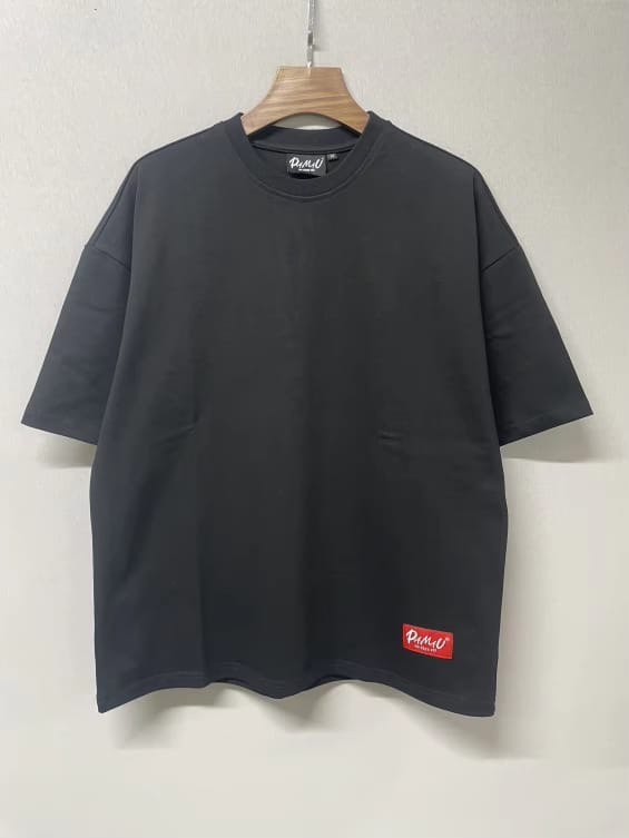 T-shirt oversize noir 100% coton haute qualité