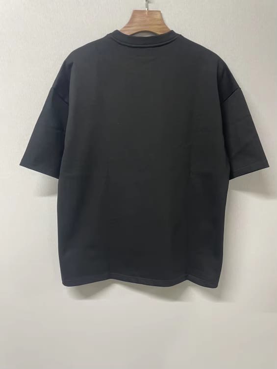 T-shirt oversize noir 100% coton haute qualité – Image 2