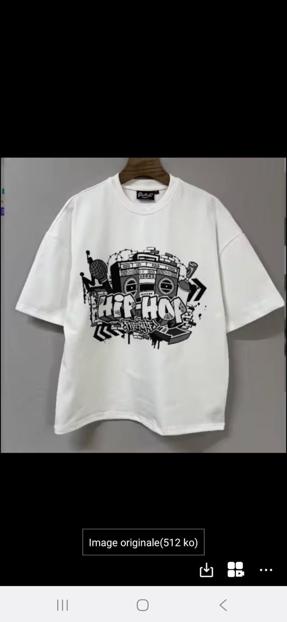 T-shirt oversize hip hop art